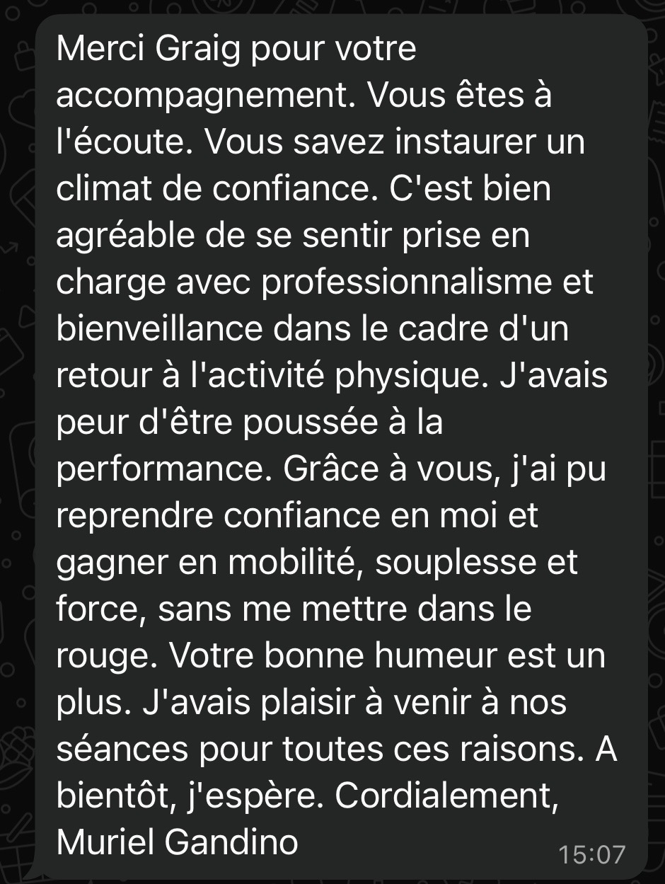 Témoignage client Graig Performance