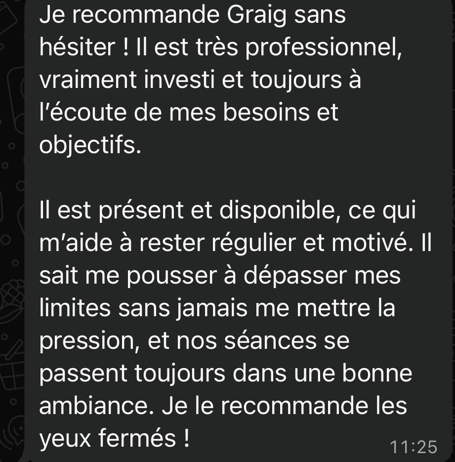 Témoignage client Graig Performance