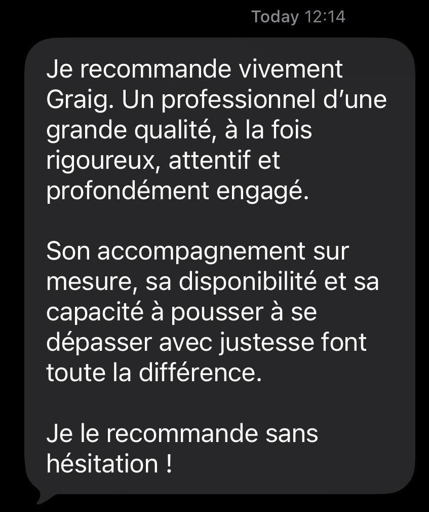 Témoignage client Graig Performance